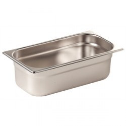 Bac Gastronorme format GN 1/3, inox profondeur 65mm, 100mm, 150 mm ou 200mm