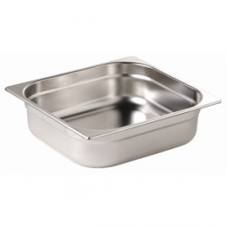 Bac Gastronorme format GN 1/2, inox profondeur 20mm, 40mm, 65mm, 100mm, 150 mm ou 200mm