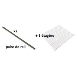 Kit rails + 1 étagère pour armoire 1400L