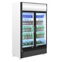 Vitrine réfrigérée à boissons en 2 portes - Capacité 750 Litres - R290 Gaz écologique